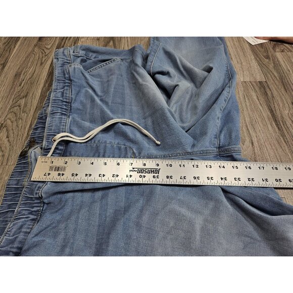Torrid Jeans Womens 5R Light Blue Denim Jogger Elastic Waist Drawstring Plus - Picture 11 of 12